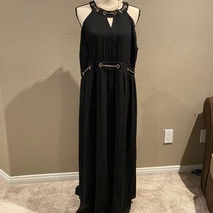 Women’s Black Dress with Open Chest